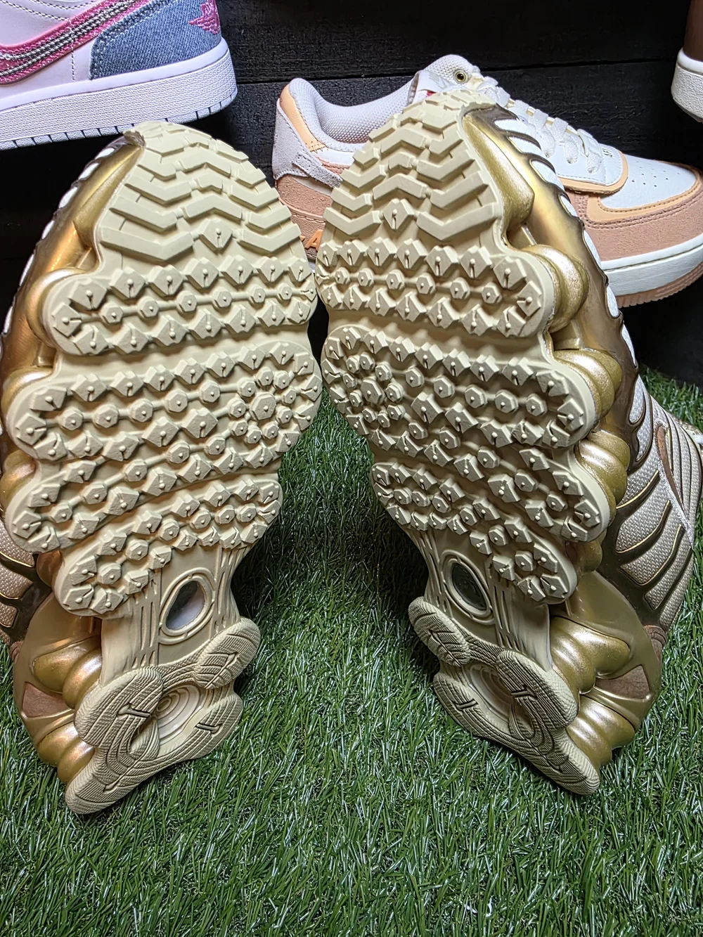 7.5w Nike Shox TL Coconut Milk/ Metallic Copper Athletic Sneakers